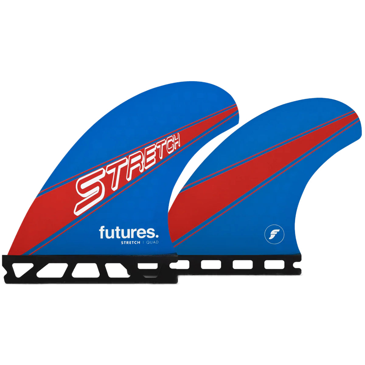 Futures Fins Stretch Honeycomb Quad Fin Set Blue-Red M