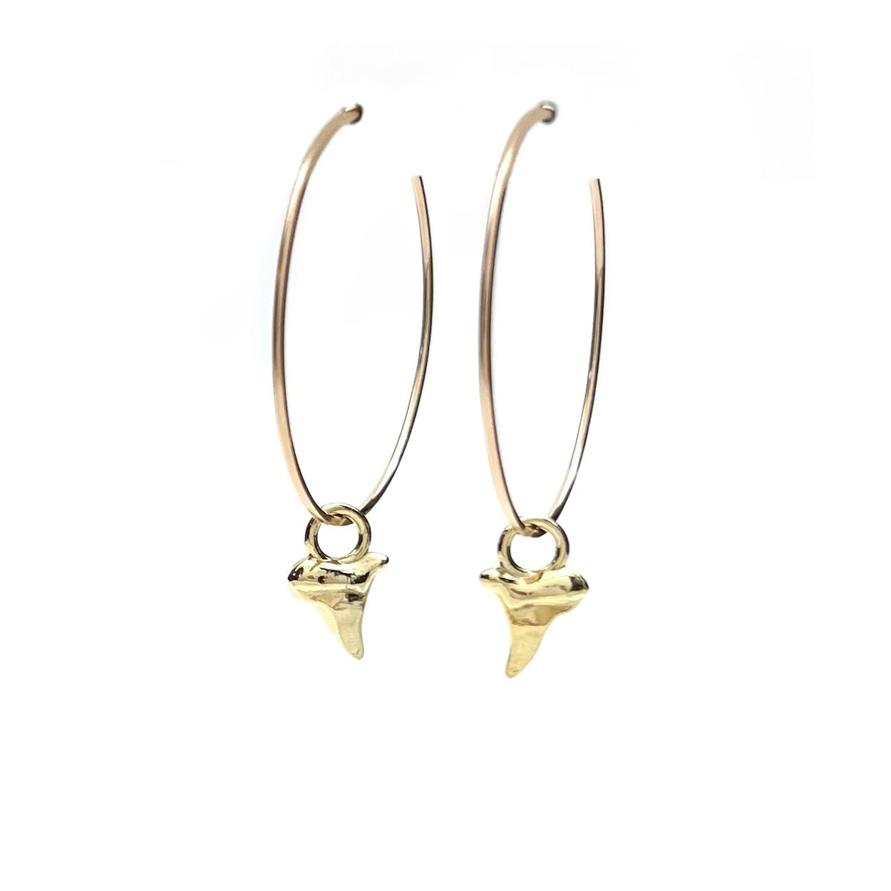 Silver Girl Sharktooth Earring Gold One Size