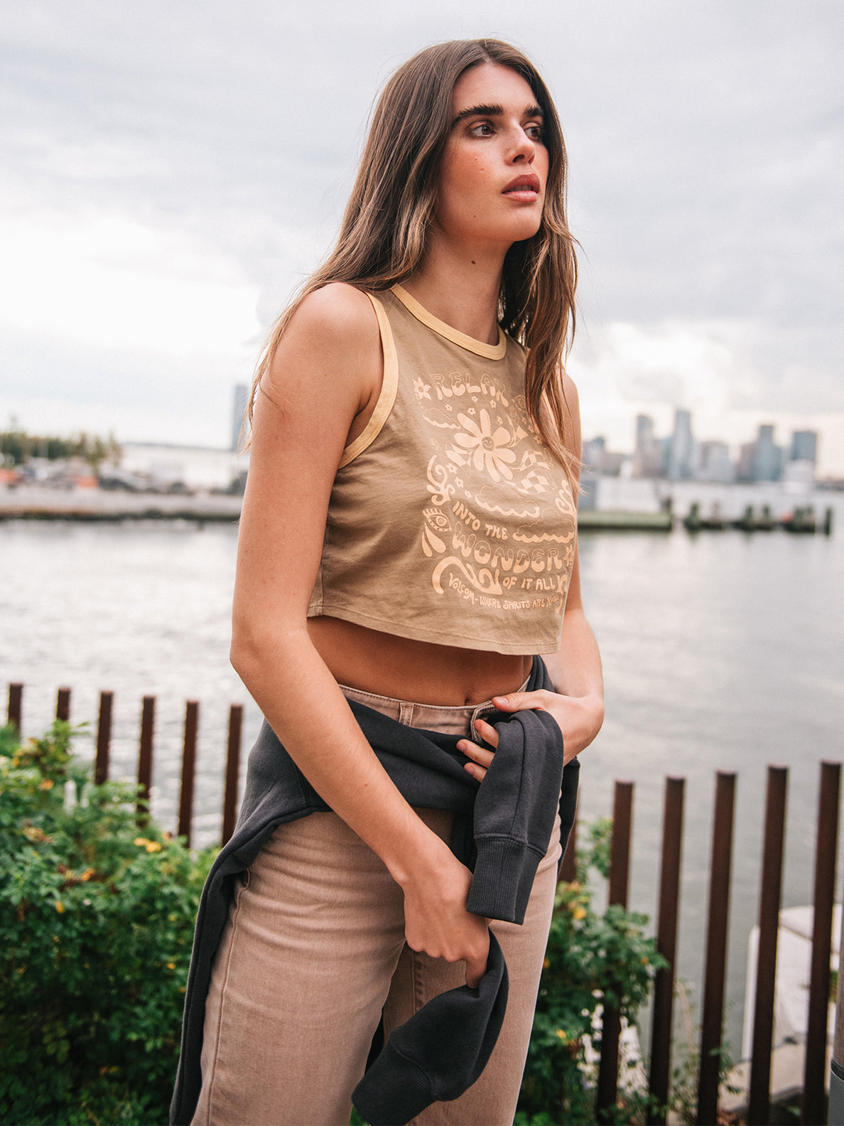 VOLCOM SUN KEEP TURNT TANK MOC-MOCHA M