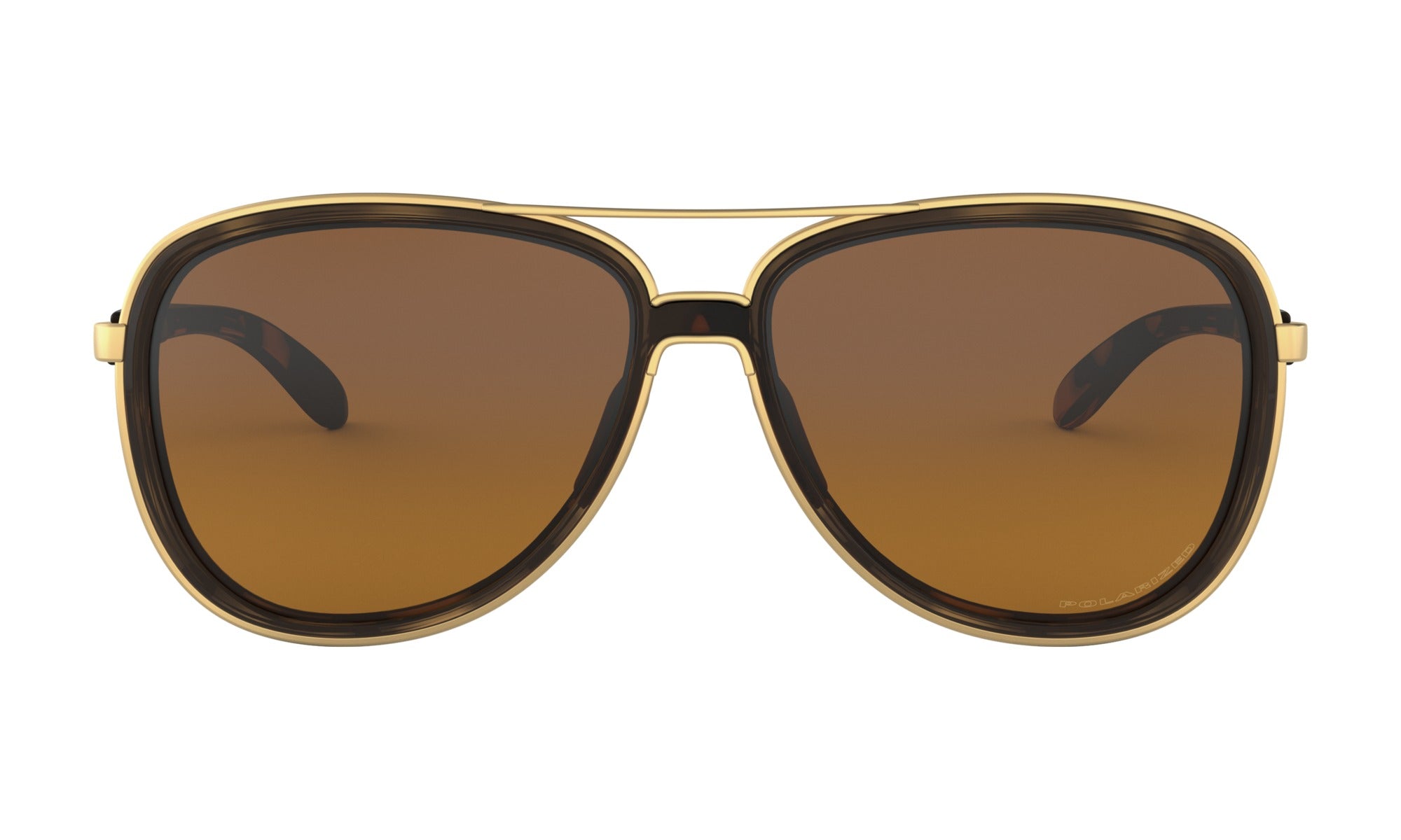 Oakley Split Time Polarized Sunglasses Brown Tort Brown Gradient Aviator