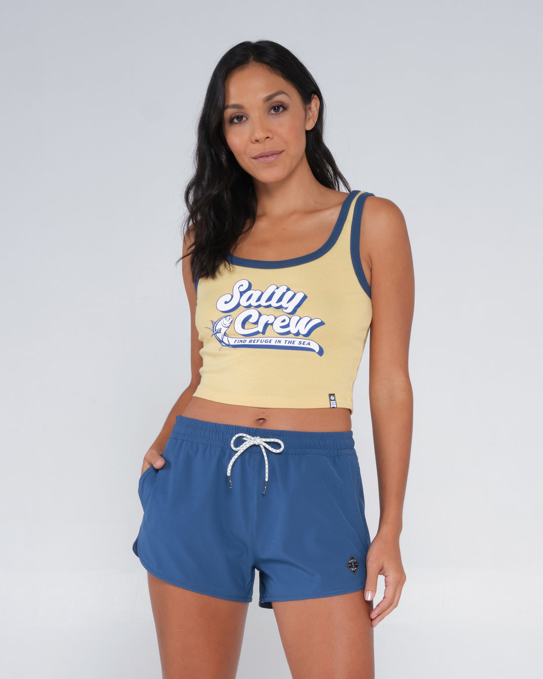 Salty Crew Womens Beacons Short BlueSteel XS