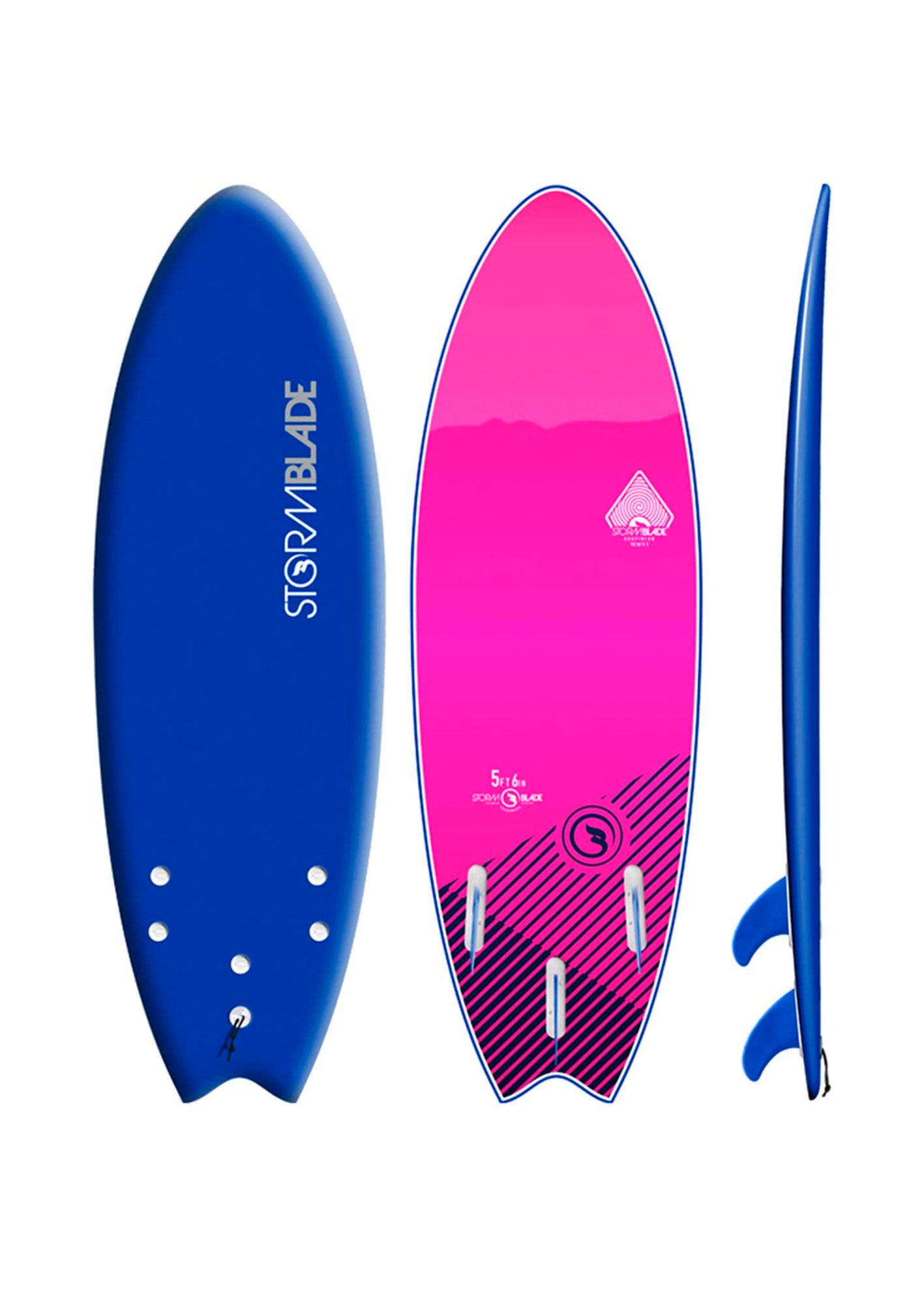 Storm Blade Swallow Tail Surfboard Navy 5ft6in