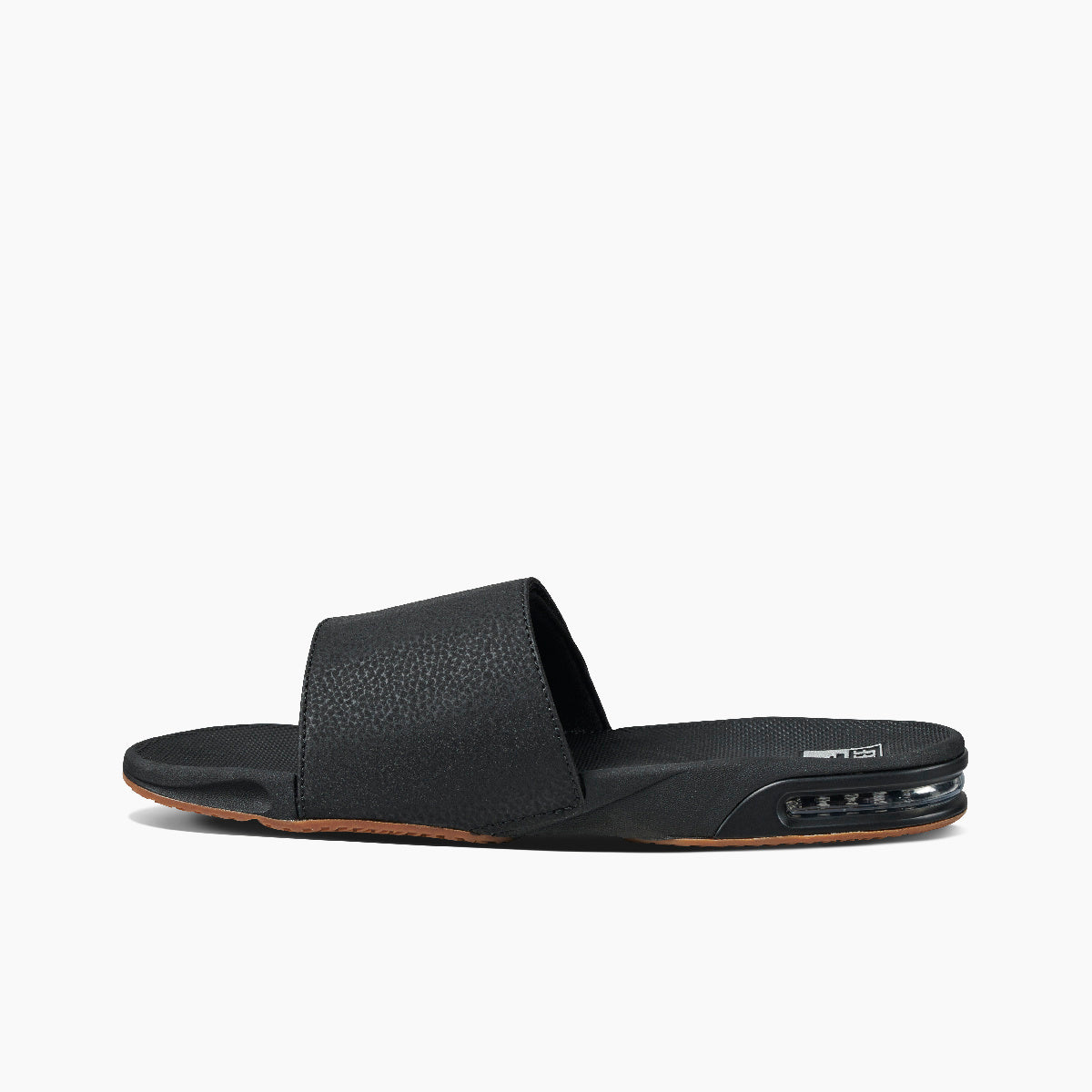 Reef Fanning Slide Mens Sandal Black-Silver 6