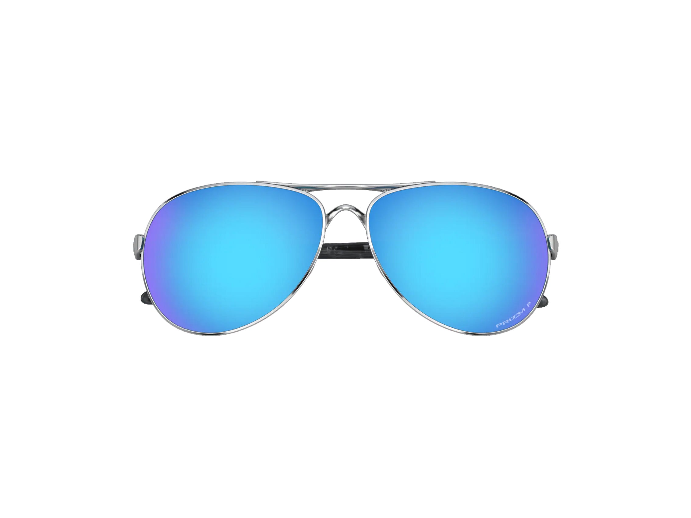 Oakley Feedback Polarized Sunglasses Polished Chrome Prizm Sapphire Aviator