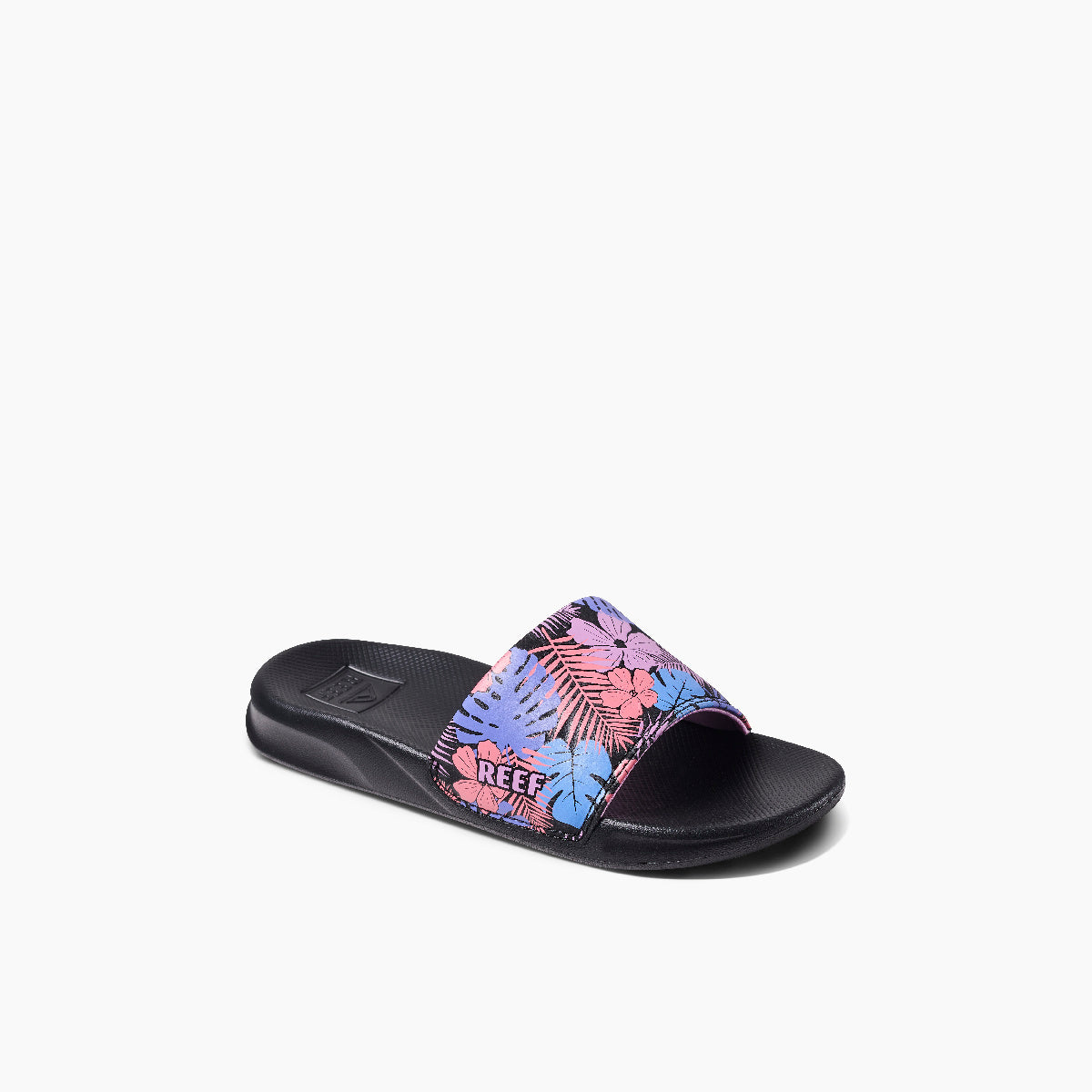 Reef One Slide Girls Sandal Purple Fronds 4 Y