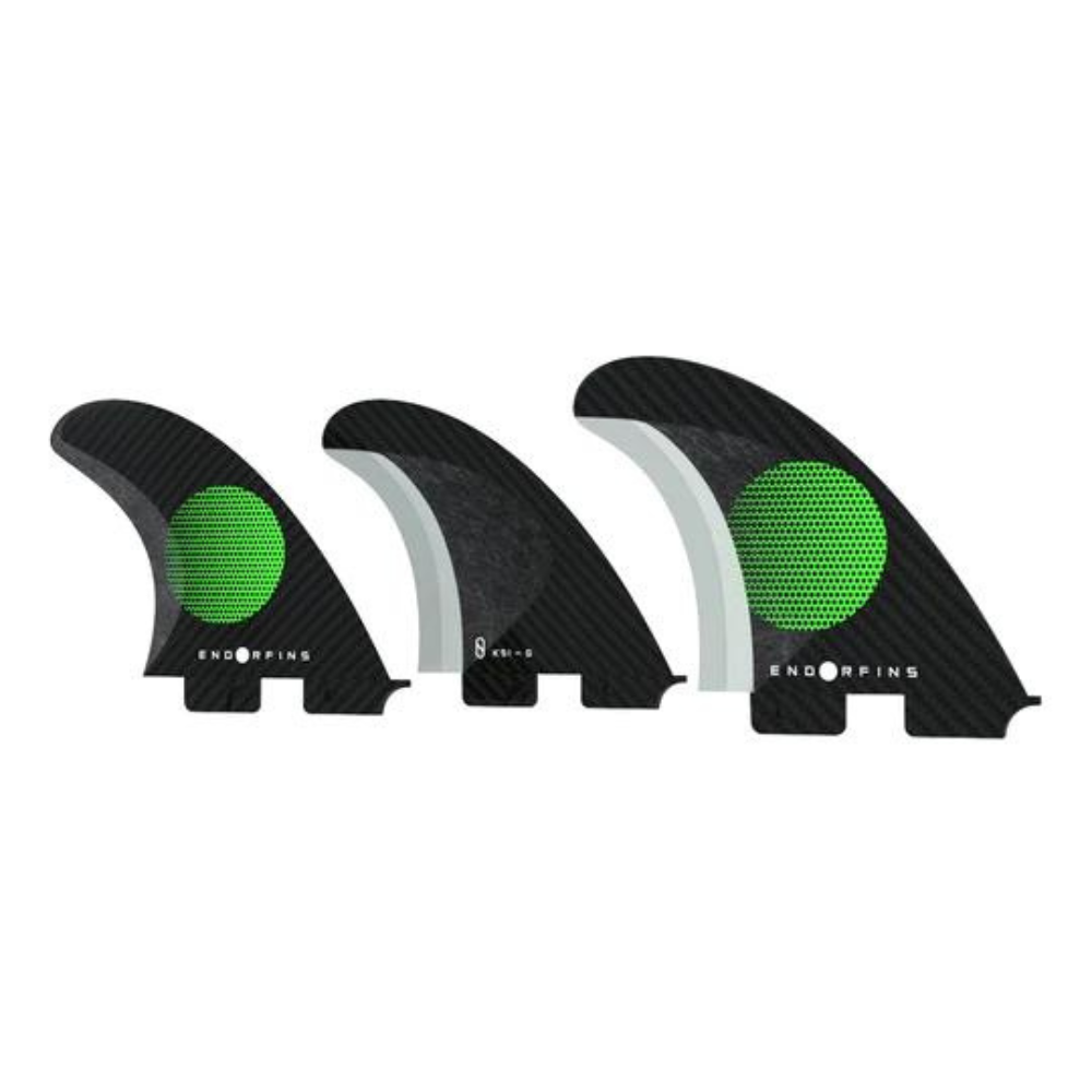 Firewire Endorfins Slater KS1 2-Tab 3 Fin Set Black-Green S