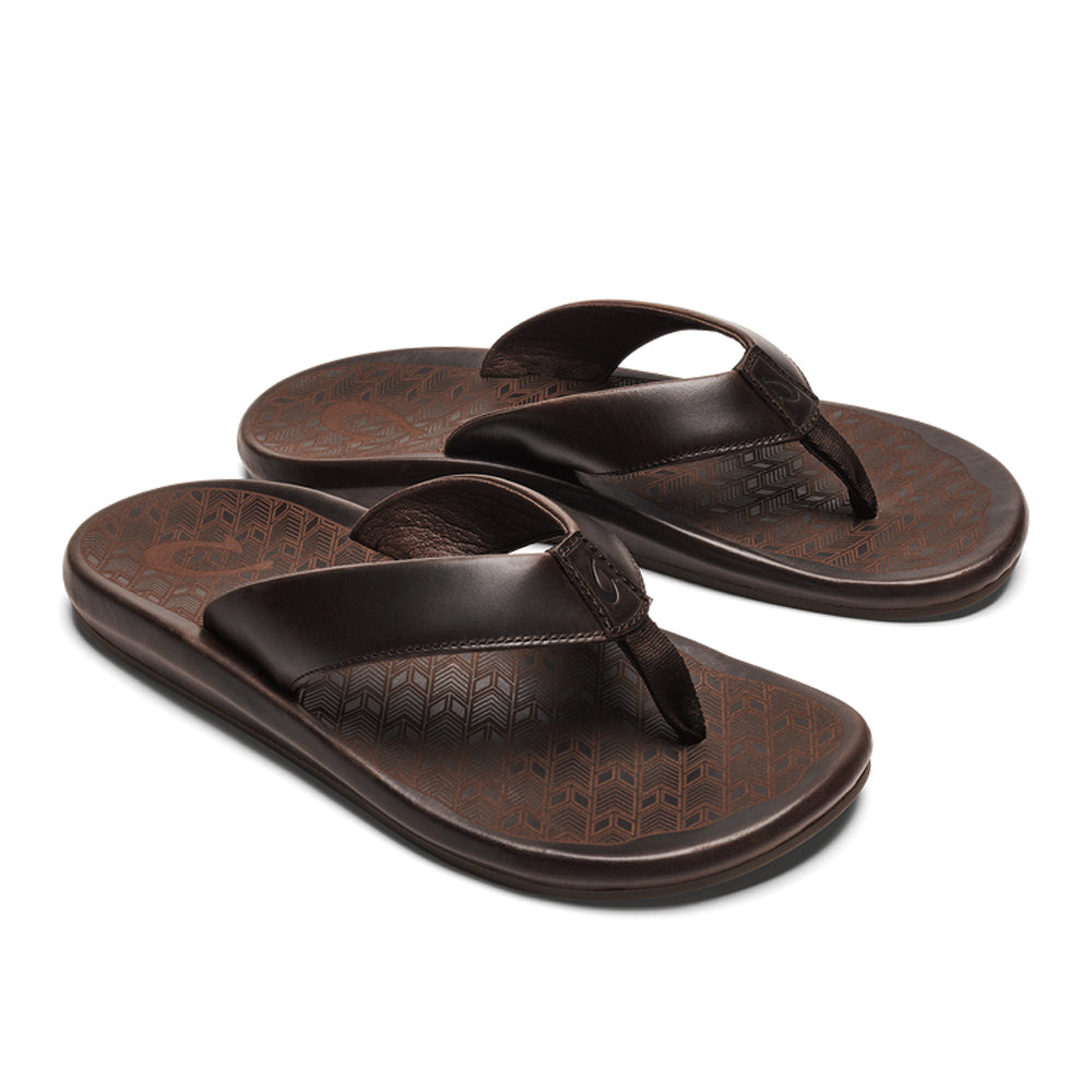 Olukai Ilikai Mens Sandal 6363-Dark Wood-Dark Wood 9