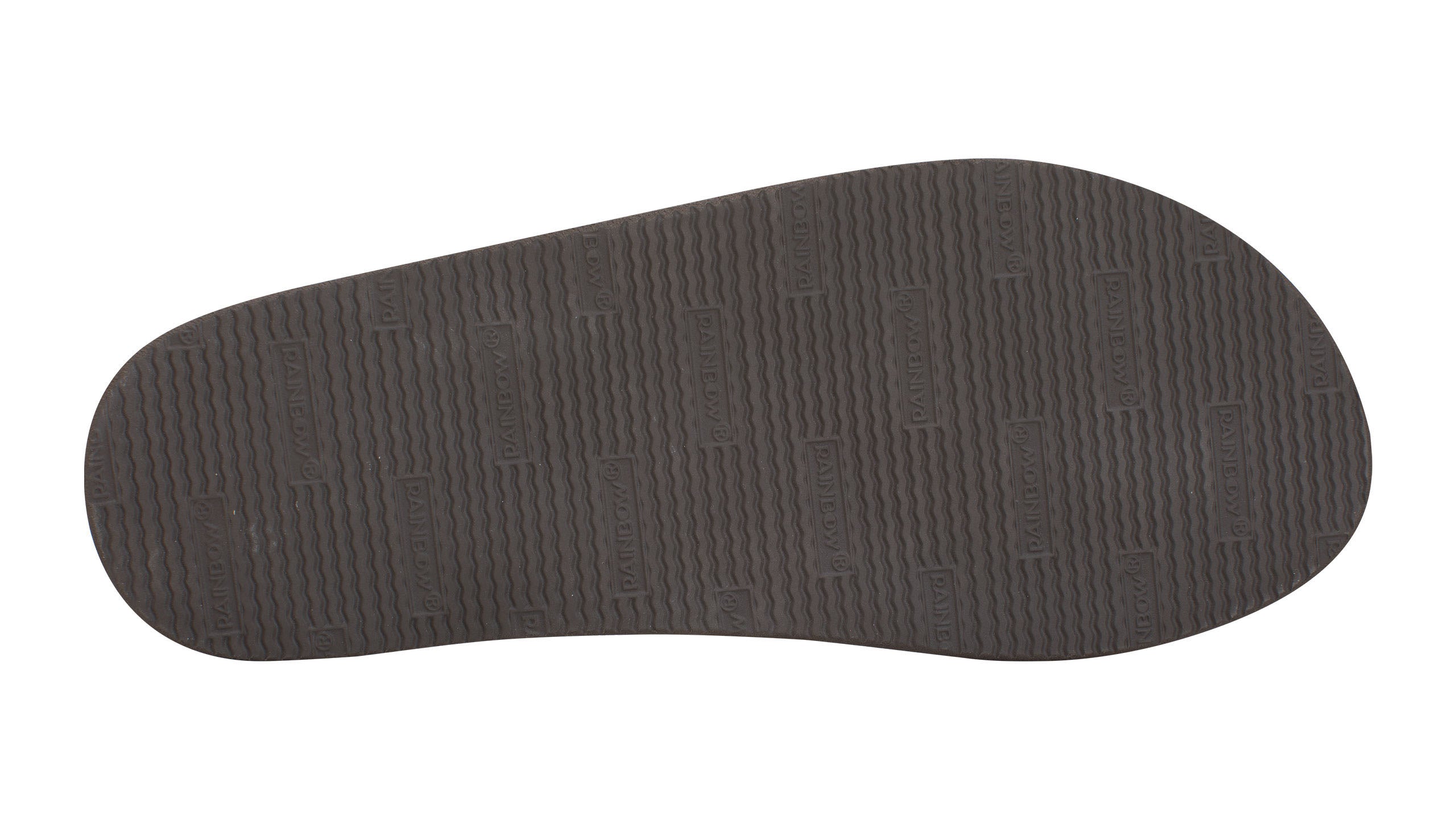 Rainbow Single Layer Leather Womens Sandal Dark Brown 11