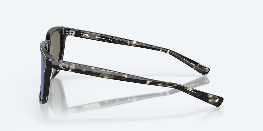 Costa Del Mar Sullivan Polarized Sunglasses ShinyBlackKelp BlueMirror 580G