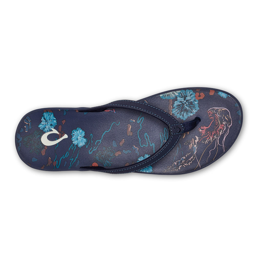 Olukai Puawe Womens Sandal MZRF-Midnight Navy-Barrier Reef 6