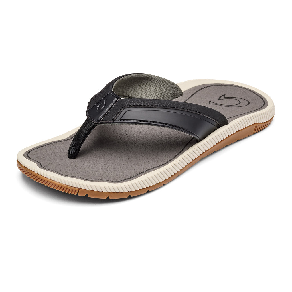 Olukai Kukulu Mens Sandal 4026-Black-Charcoal 8
