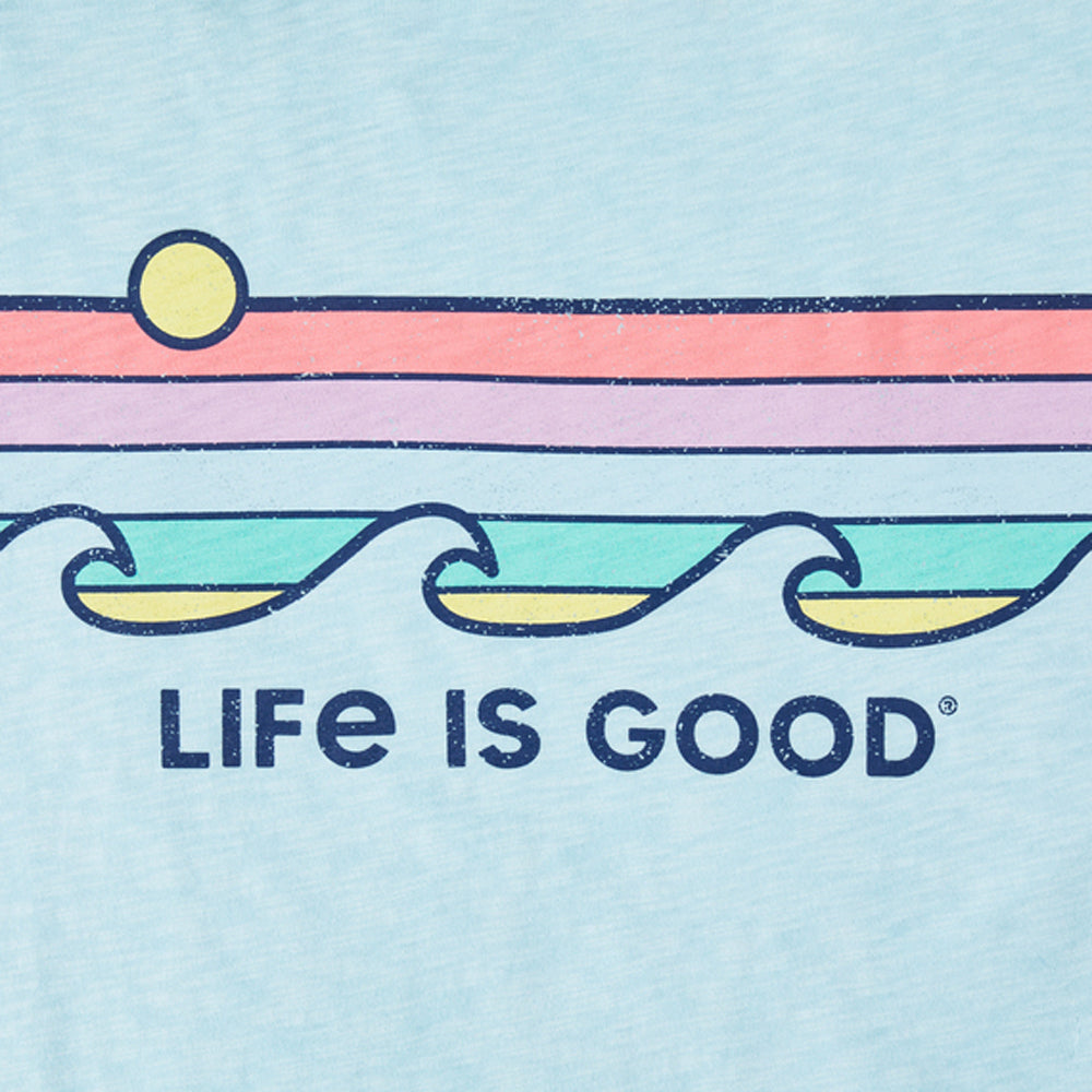Life is Good Retro Wave Stripe BCHBLU L