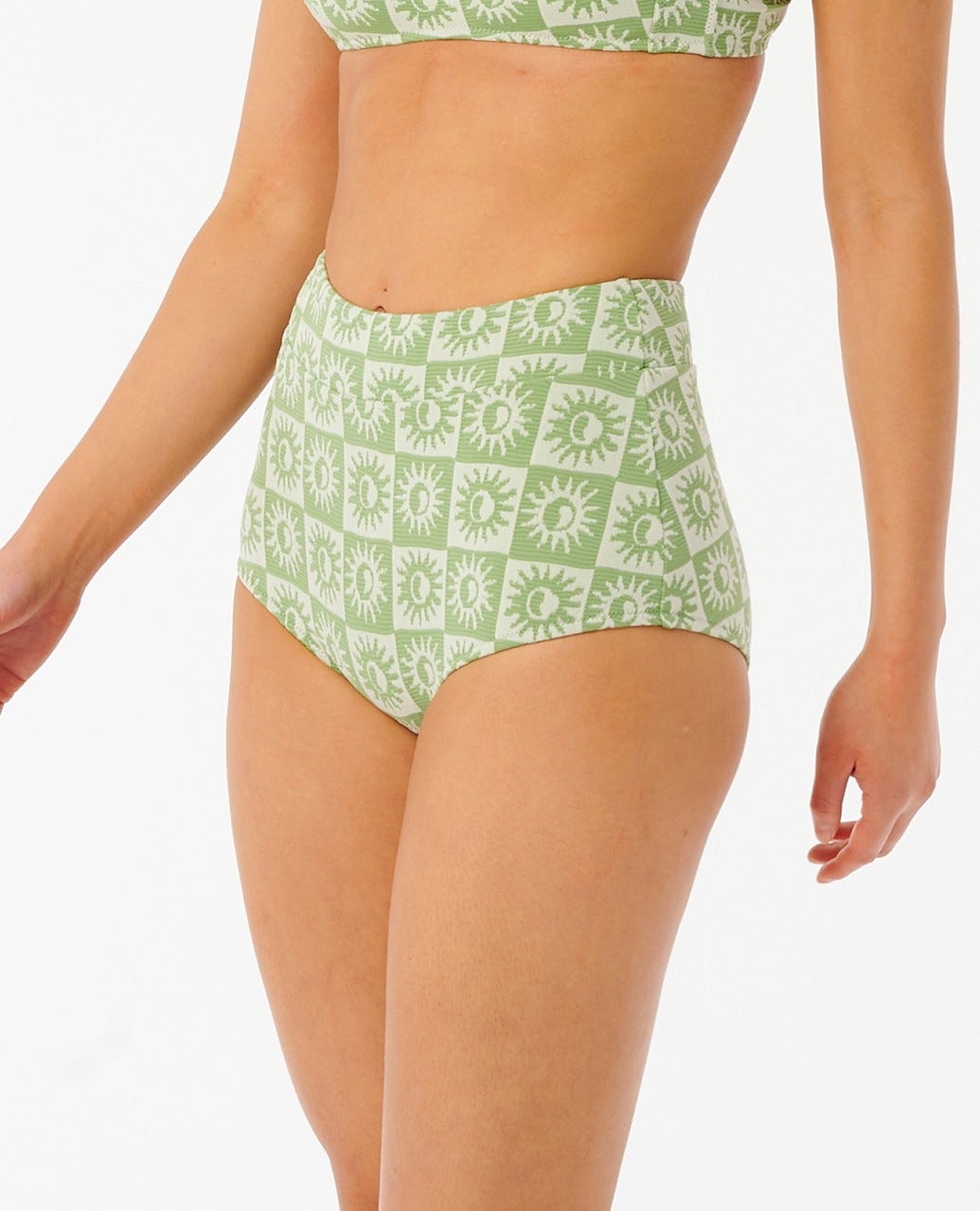 Rip Curl Summer Check Jacquard Boyleg Bottom 0060-Green M