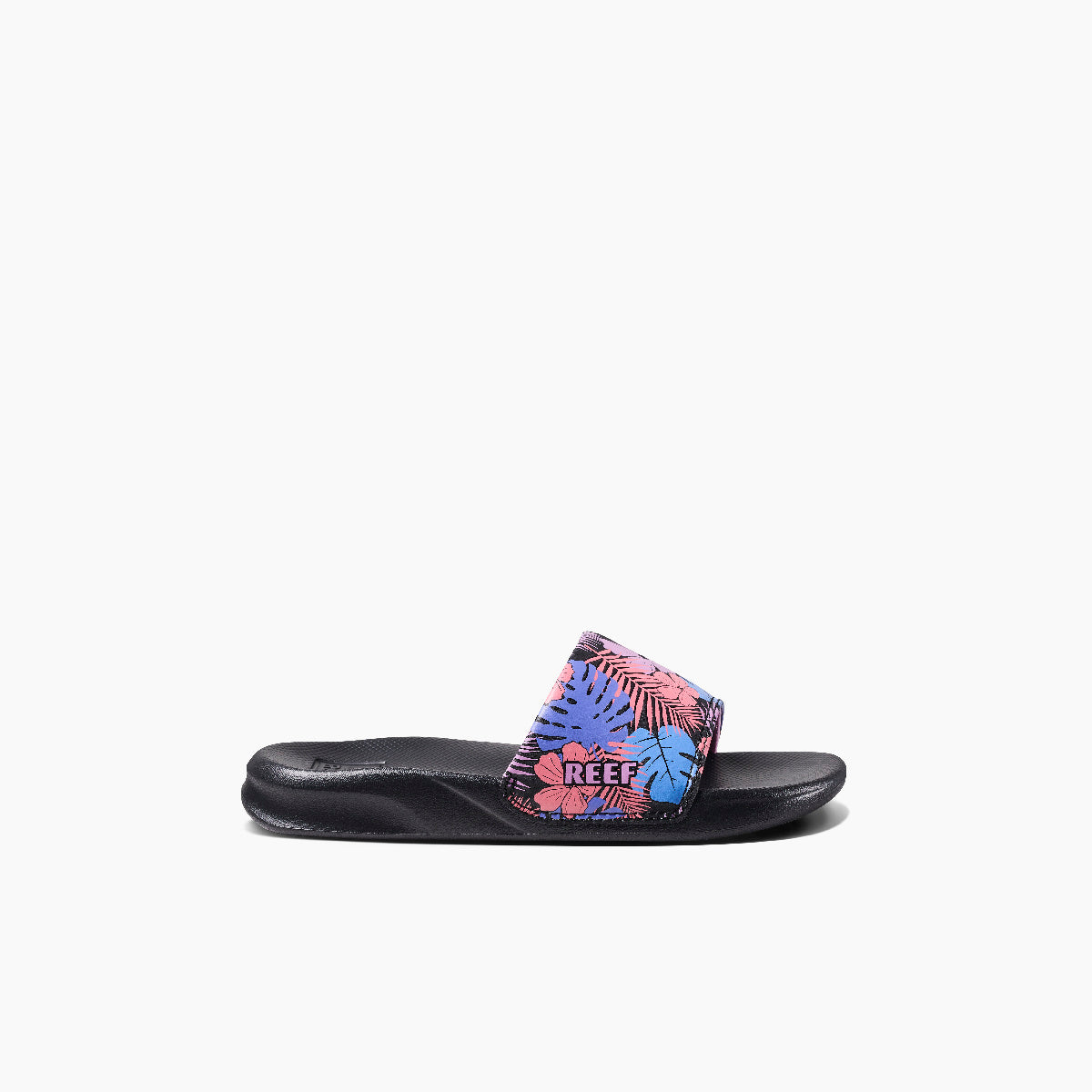 Reef One Slide Girls Sandal Purple Fronds 1 Y