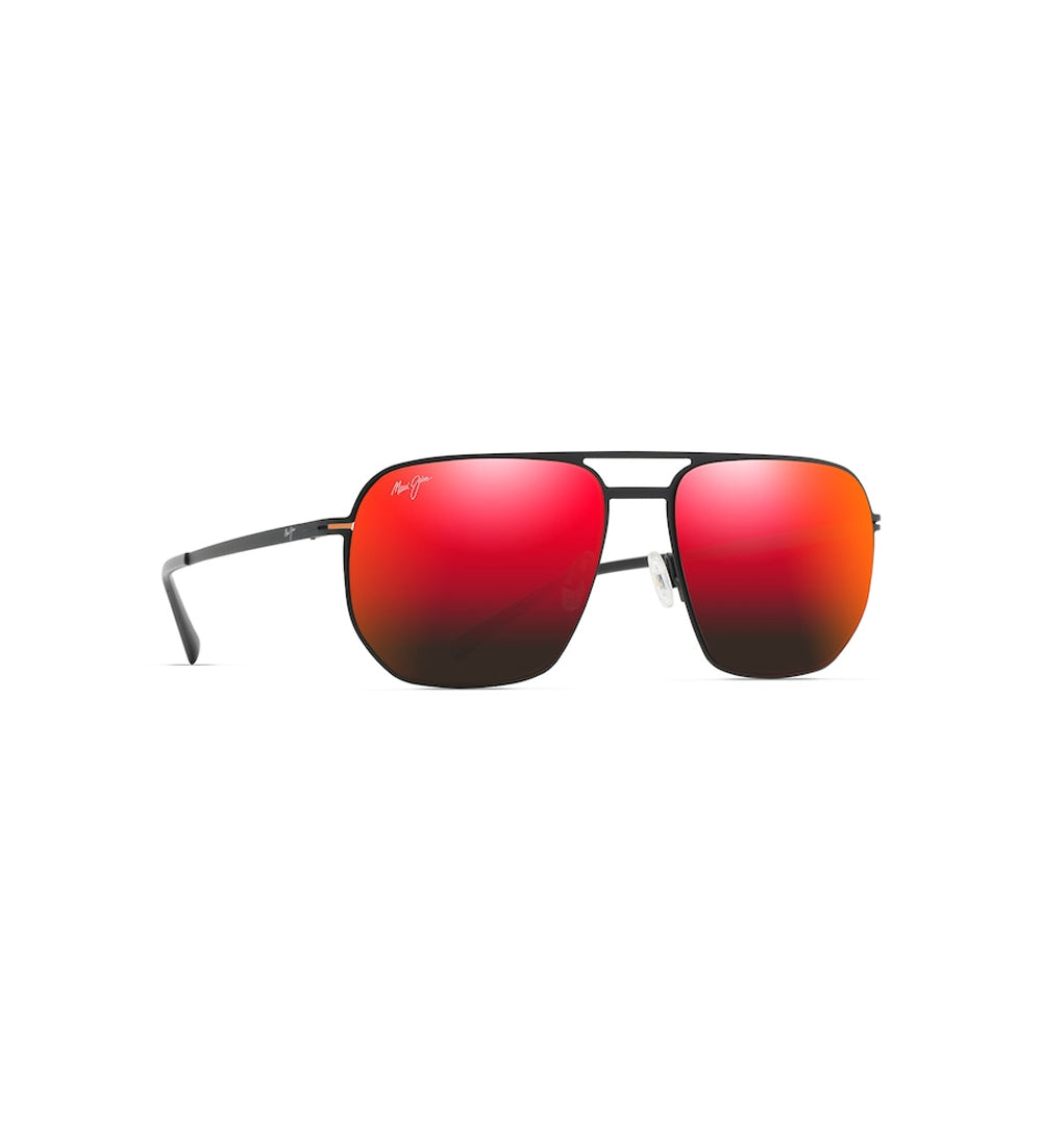 Maui Jim Shark's Cove Polarized Sunglasses MatteBlack HawaiiLava