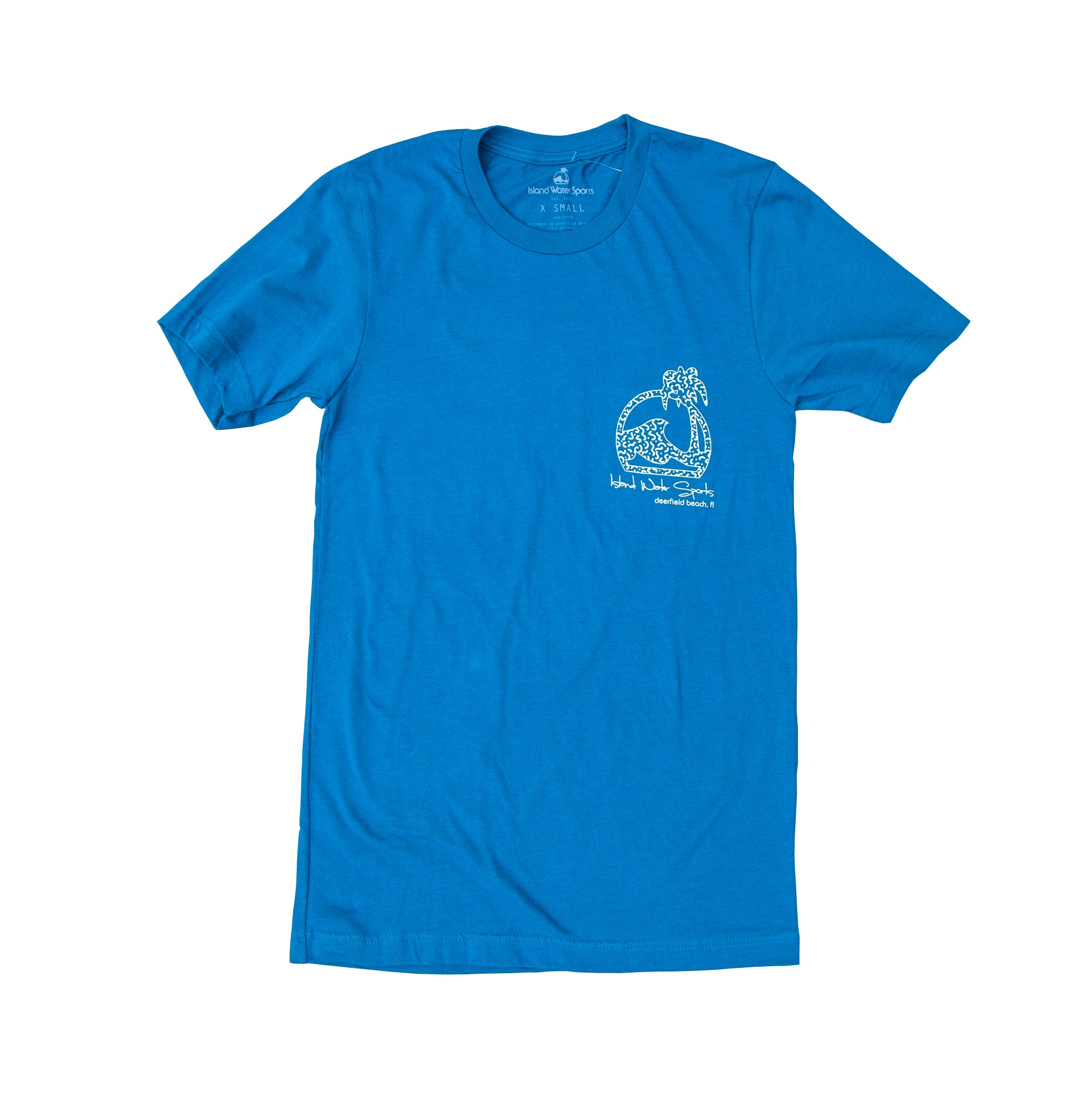 Island Water Sports Groovy Palm Short Sleeve Tee DeepTealNAT XS