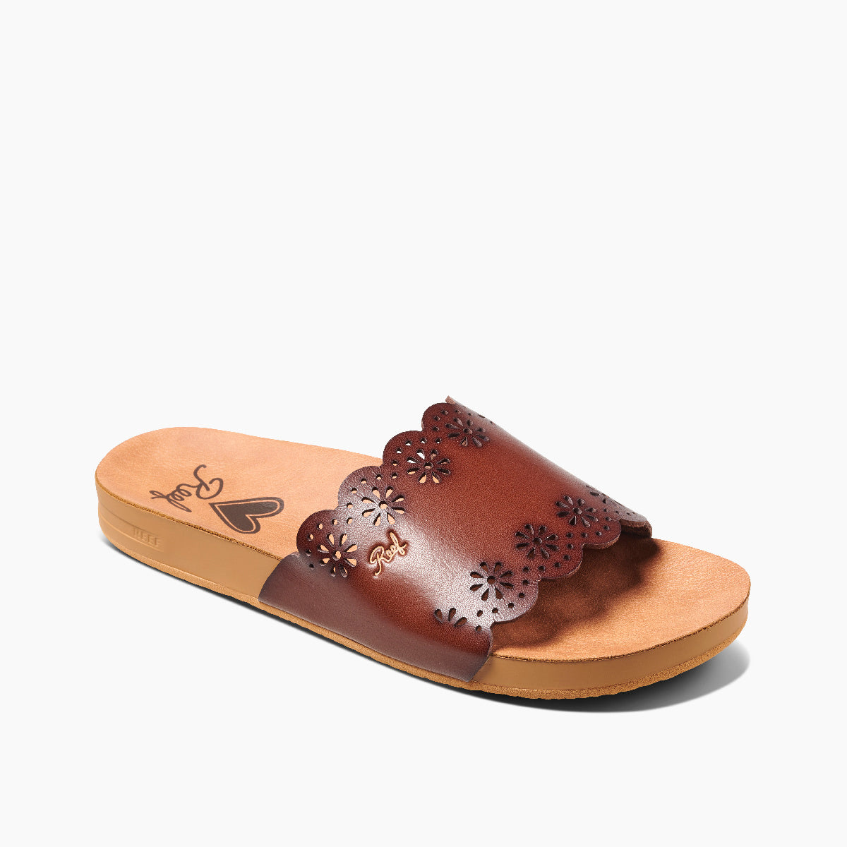 Reef Cushion Scallop Scout Womens Sandal Rust 6