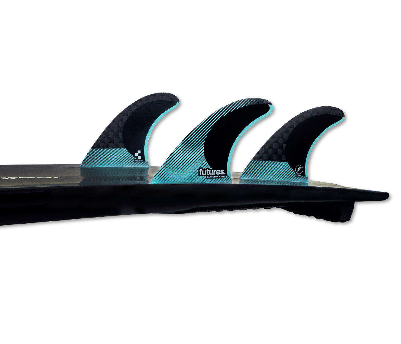 Futures Fins R6 Blackstix Thruster Fin Set Blue M