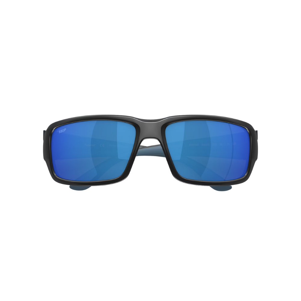 Costa Del Mar Fantail Sunglasses MatteBlack Blue Mirror 580P