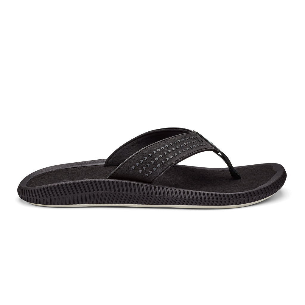 Olukai Ulele Mens Sandal 4040-Black-Black 14