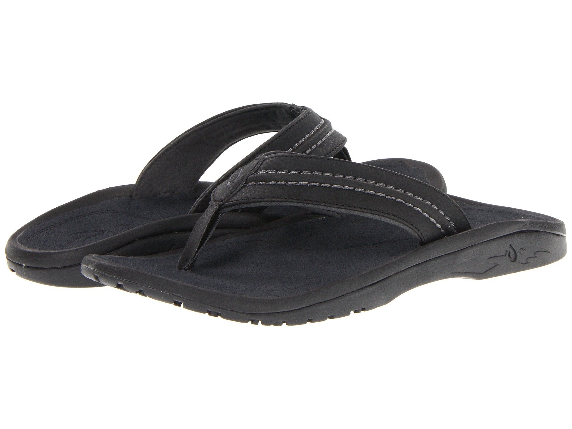 Olukai Hokua Mens Sandal 4042-Black-Dark Shadow 8