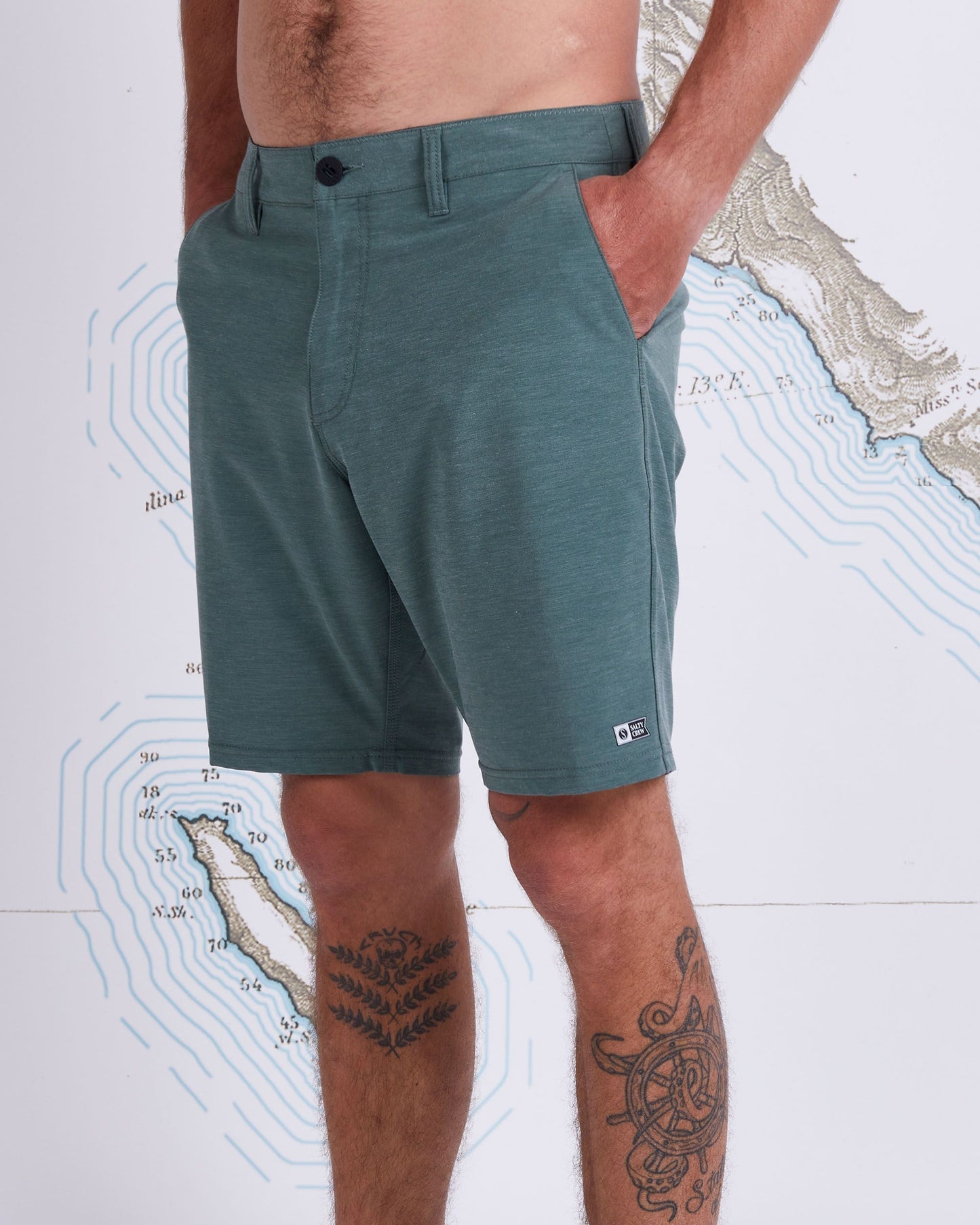 SALTY CREW DRIFTER 21 HYBRID WALKSHORT RoverGreen 30