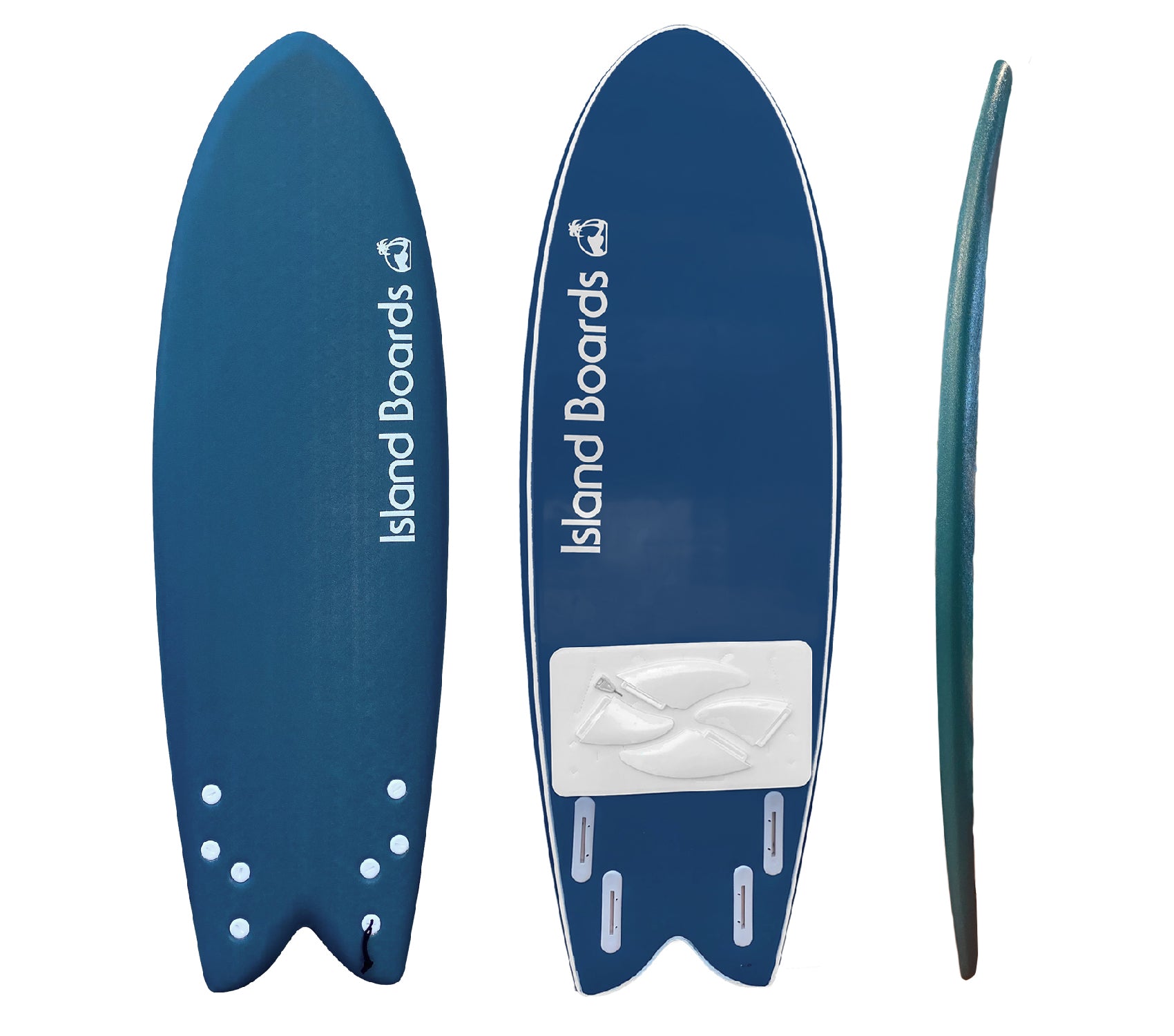 Island Water Sports Modern Retro Fish Steel Blue 5ft6in