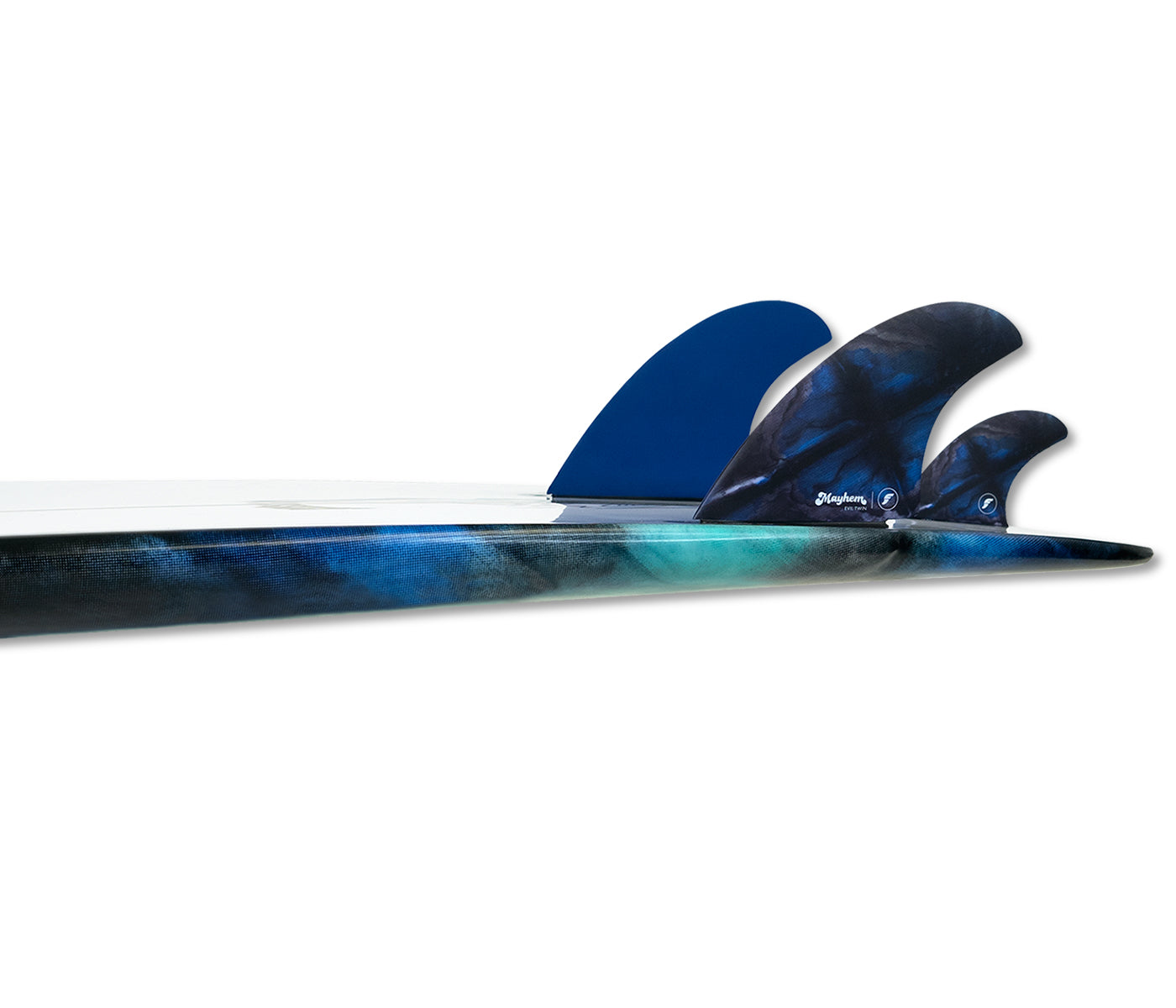 Future Fins Mayhem Evil Twin+1 Honeycomb Fin Set Blue-Black L
