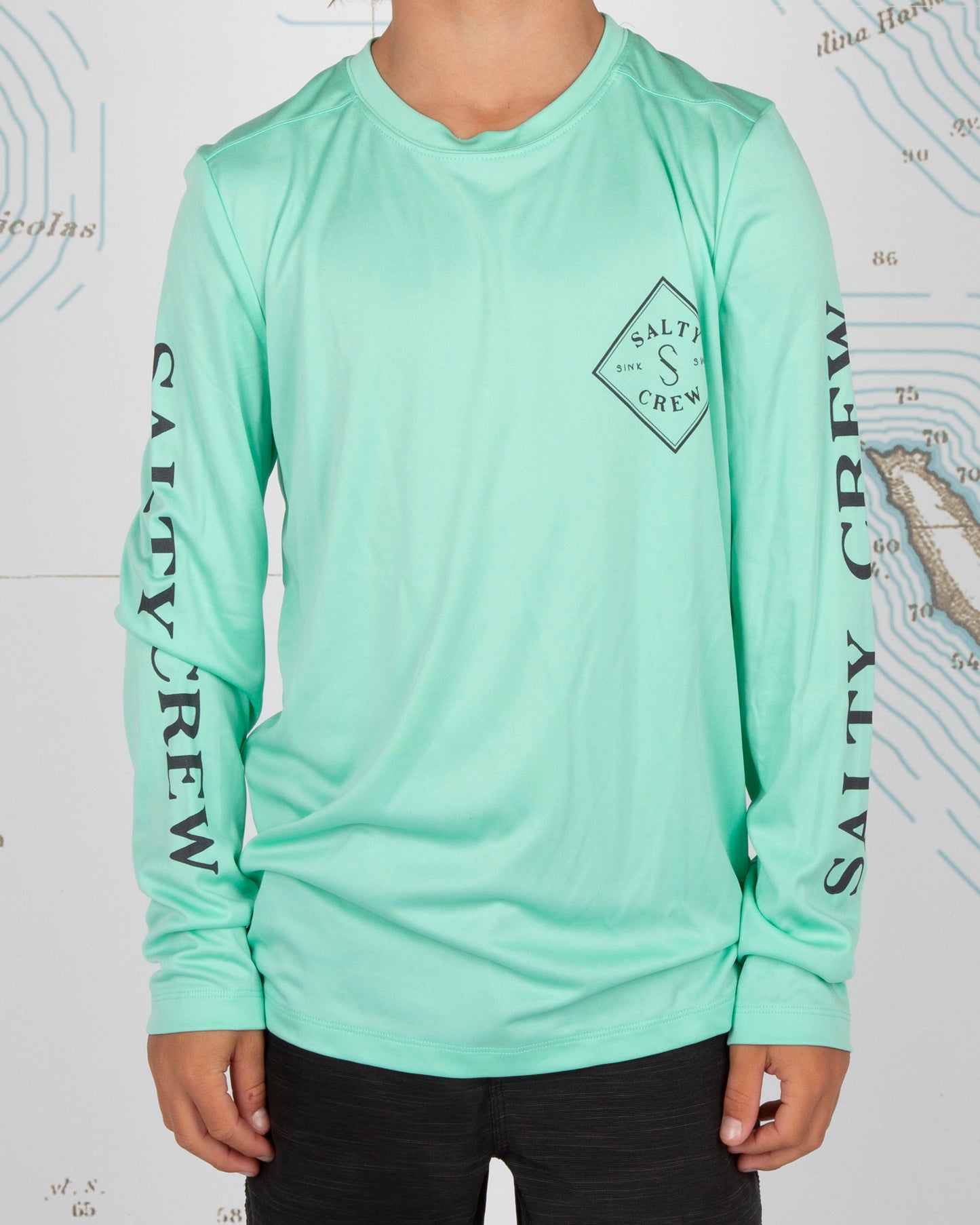 SALTY CREW TIPPET BOYS L/S SUNSHIRT SeaFoam M