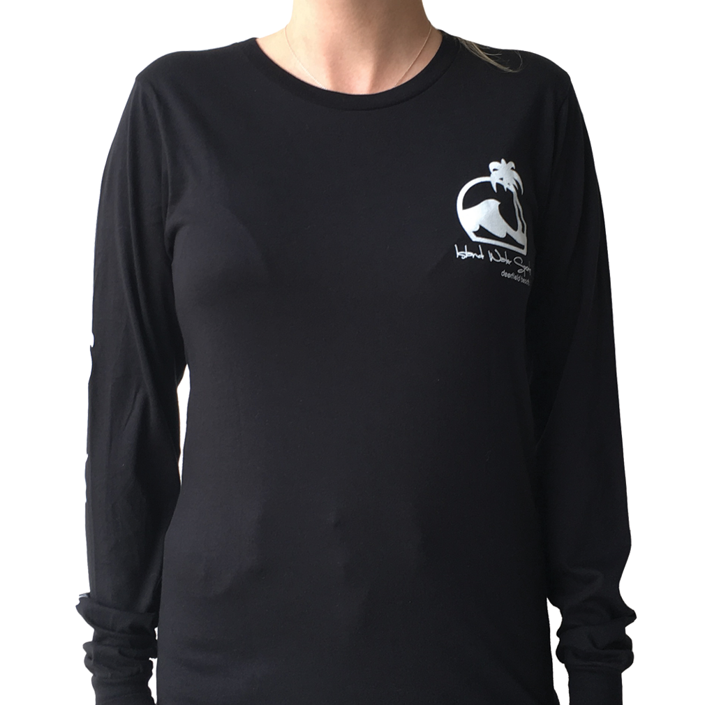 Island Water Sports Script L/S Tee Black-White XXL