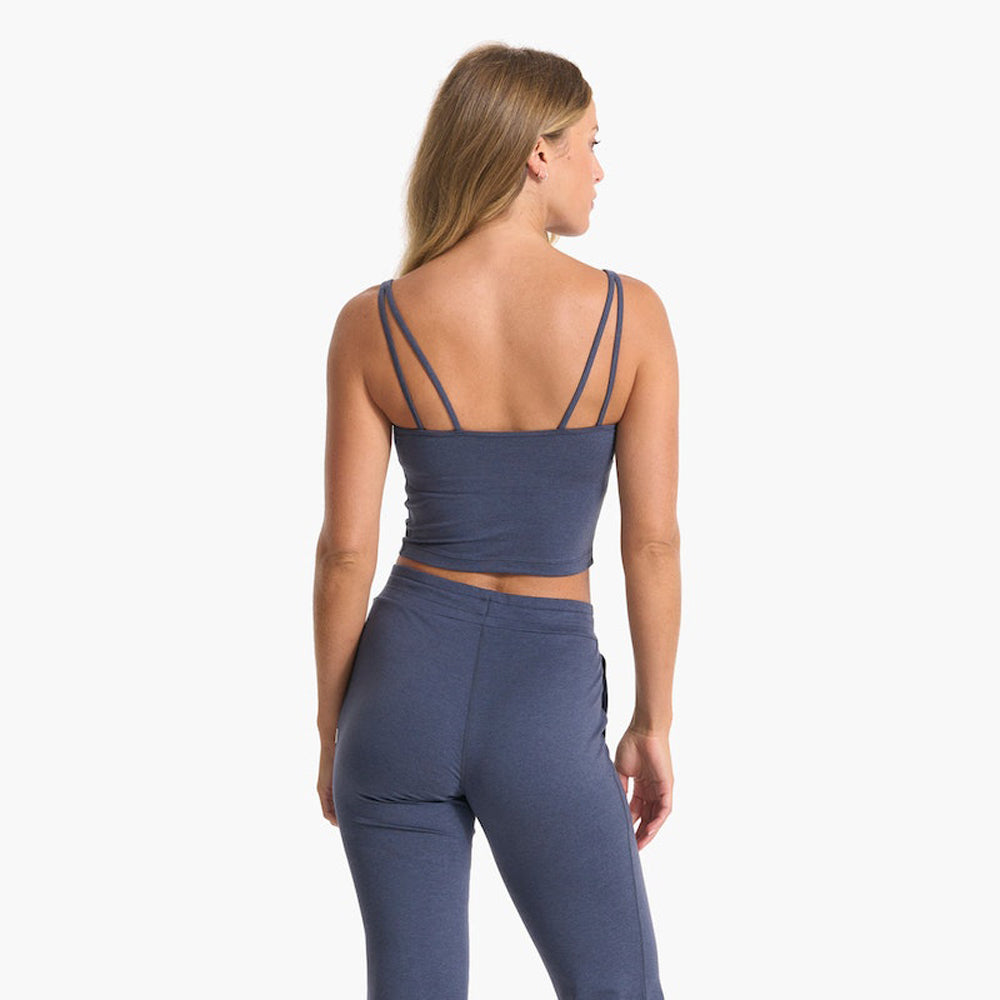 Vuori Halo Performance Crop HAZ-Azure Heather L