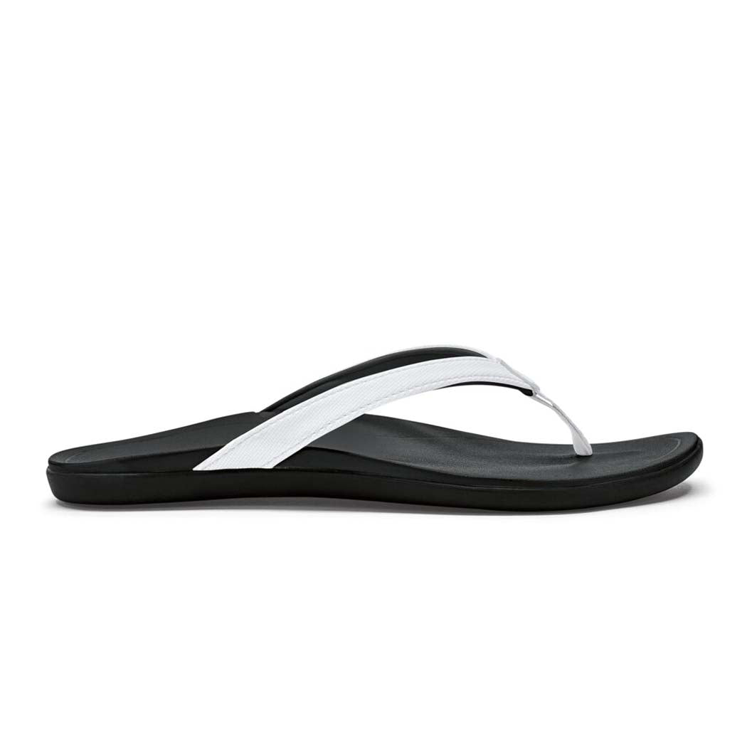 Olukai Ho Opio Womens Sandal 4ROX-White-Onyx 6