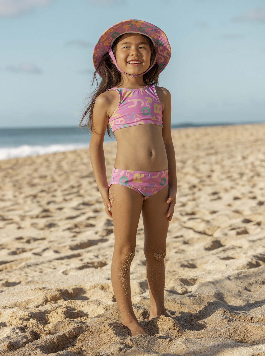 Roxy Girls Funny Bambino Crop Top Set MGJ5 2