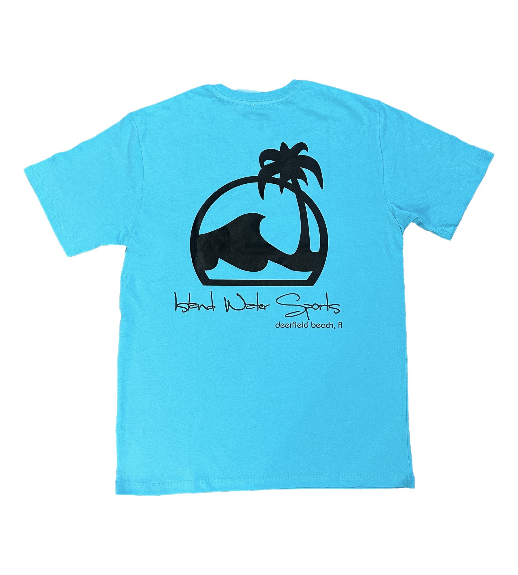 IWS Script Garment Dye SS Shirt DFB-Sky Blue L