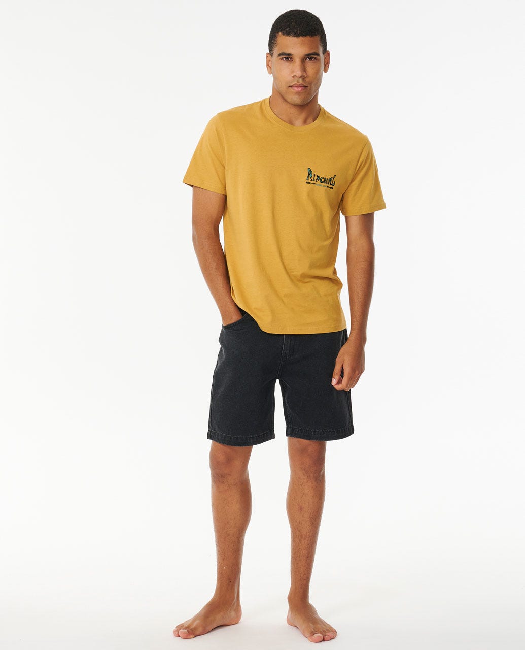 Rip Curl Rayzed and Hazed SS Tee 1041-Mustard L