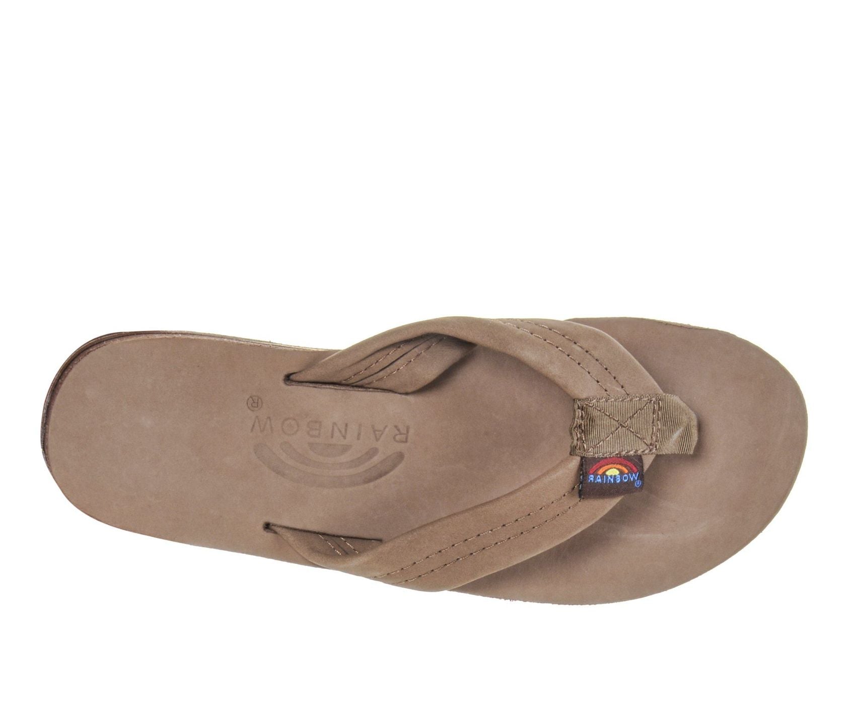 Rainbow Double Layer Leather Womens Sandal