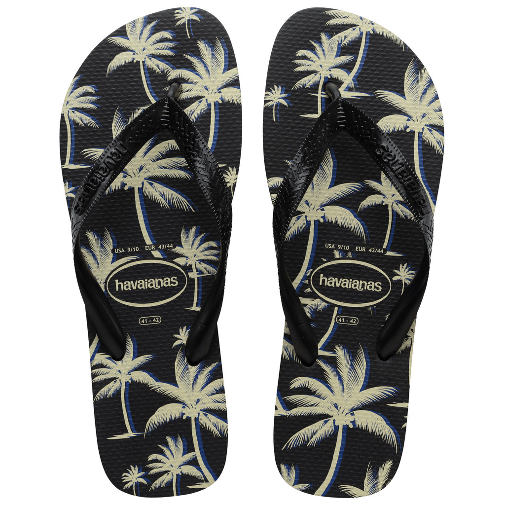 Havaianas Top Aloha Mens Sandal 4058-Black-Black-White 13