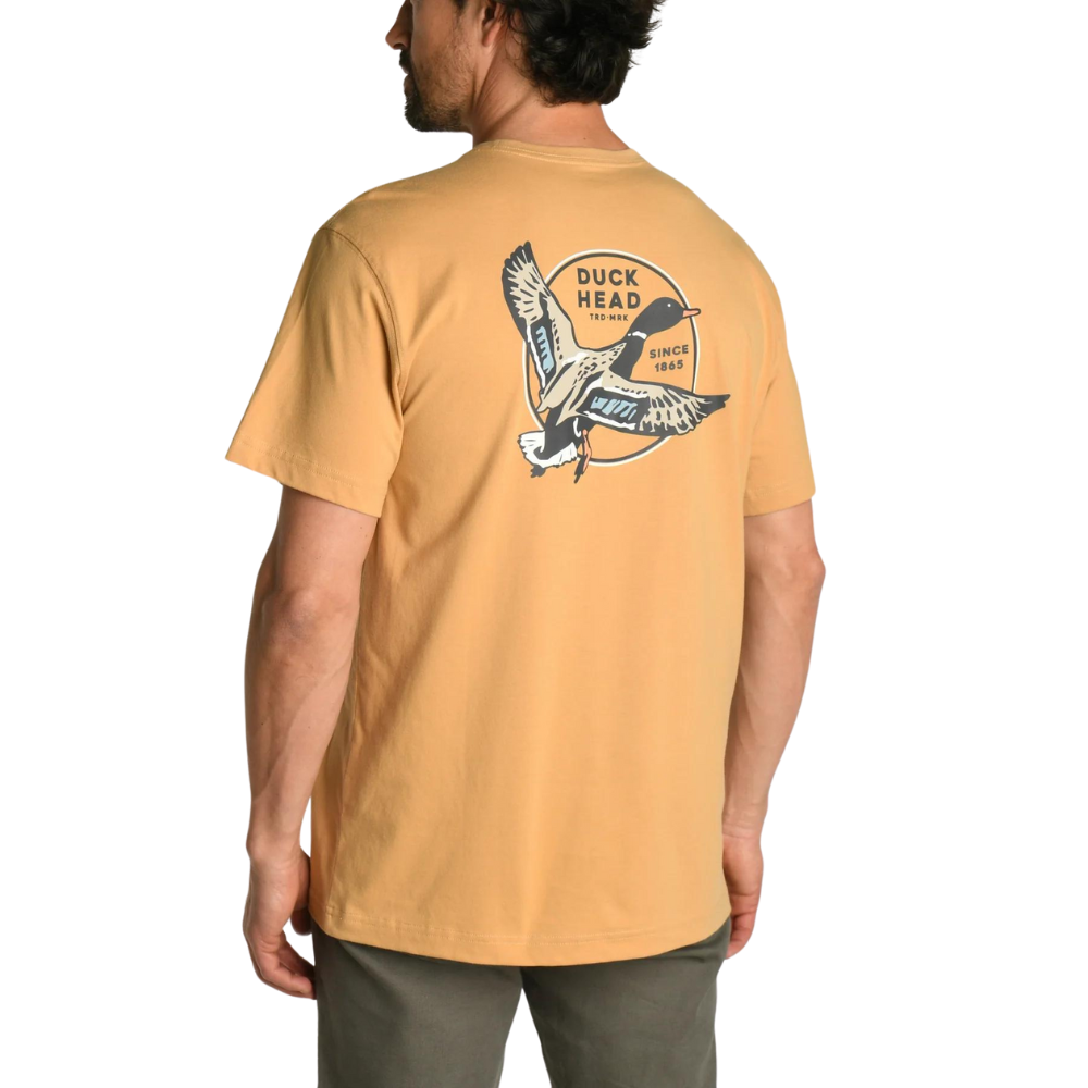 Duck Head Mallard Circle Printed Tee Gold L