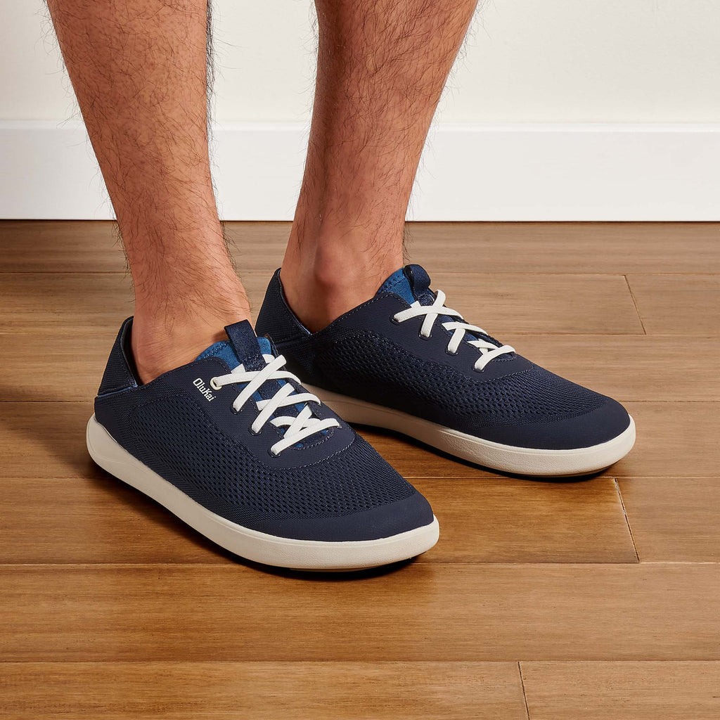 Olukai Moku Pae Mens Shoe DE18-Trench Blue-Off White 8.5