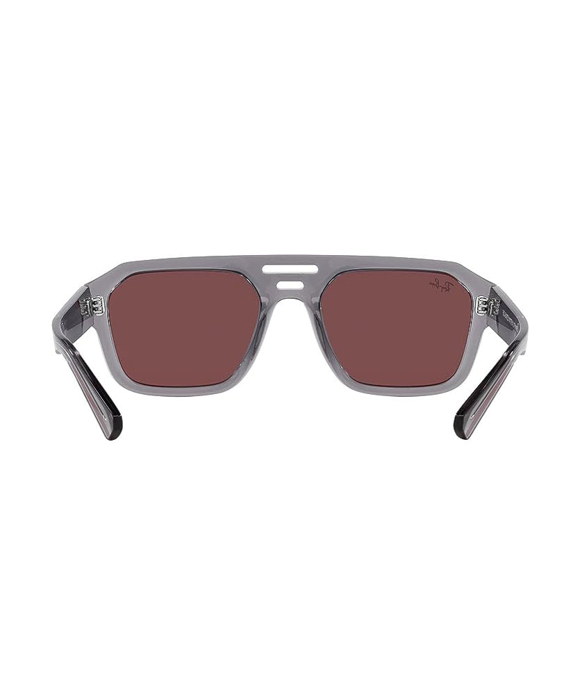 Ray-Ban Corrigan Sunglasses TransparentGrey DkVioletMirrorRed