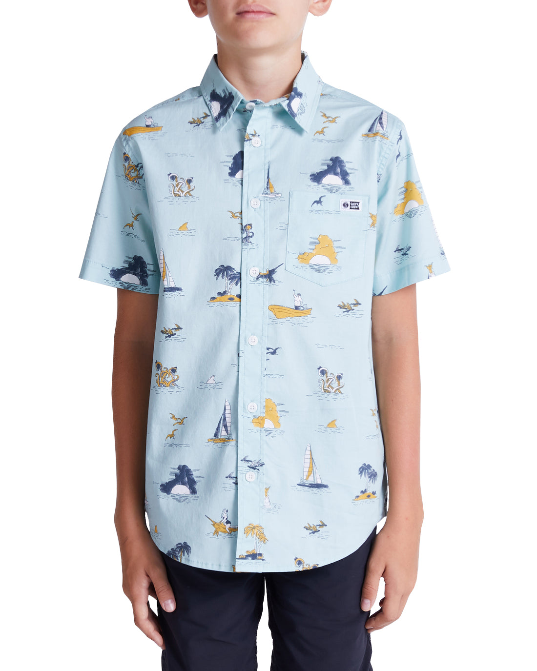 Salty Crew Layday Boys SS Woven AQ M