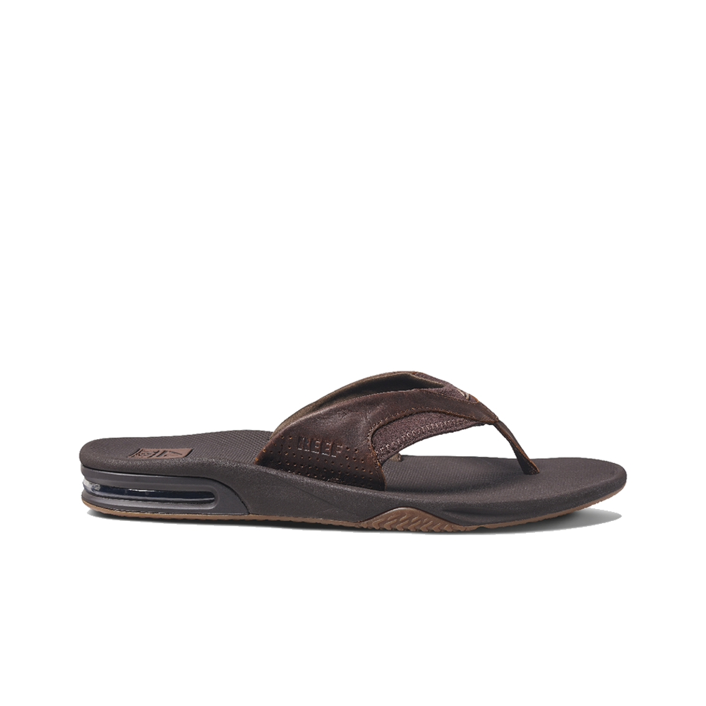 Reef Leather Fanning Mens Sandal DAB-Dark Brown 9