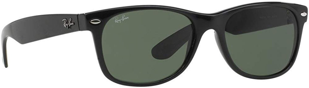 Ray Ban New Wayfarer Polarized Sunglasses Black CrystalGreen Wayfarer