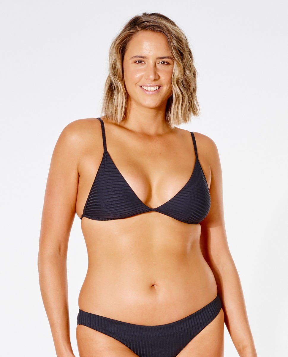 Rip Curl Premium Surf Banded Fixed Tri Top BLACK L