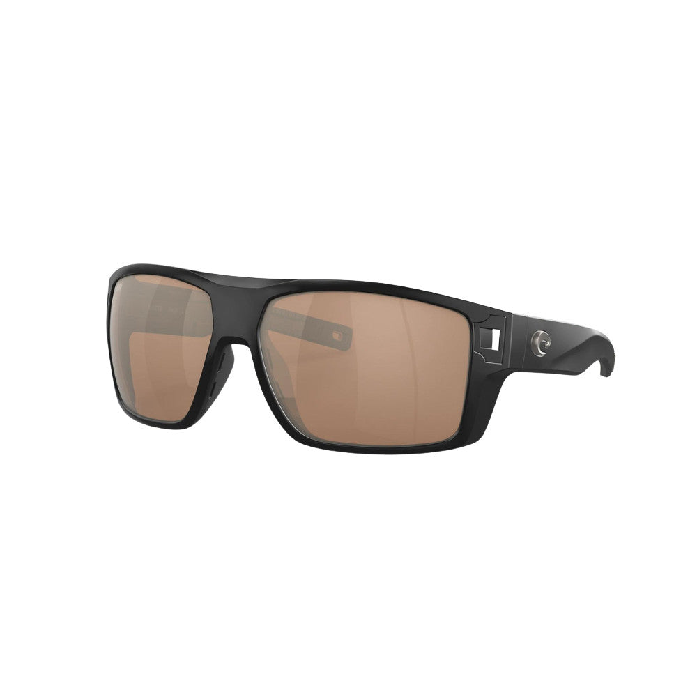 Costa Del Mar Diego Polarized Sunglasses  MatteBlack CopperSilverMirror 580G