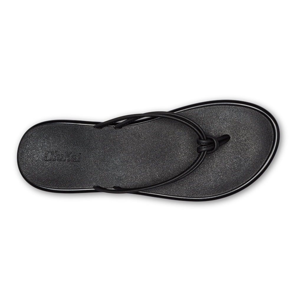 Olukai Aka Womens Sandal 4040-Black-Black 8