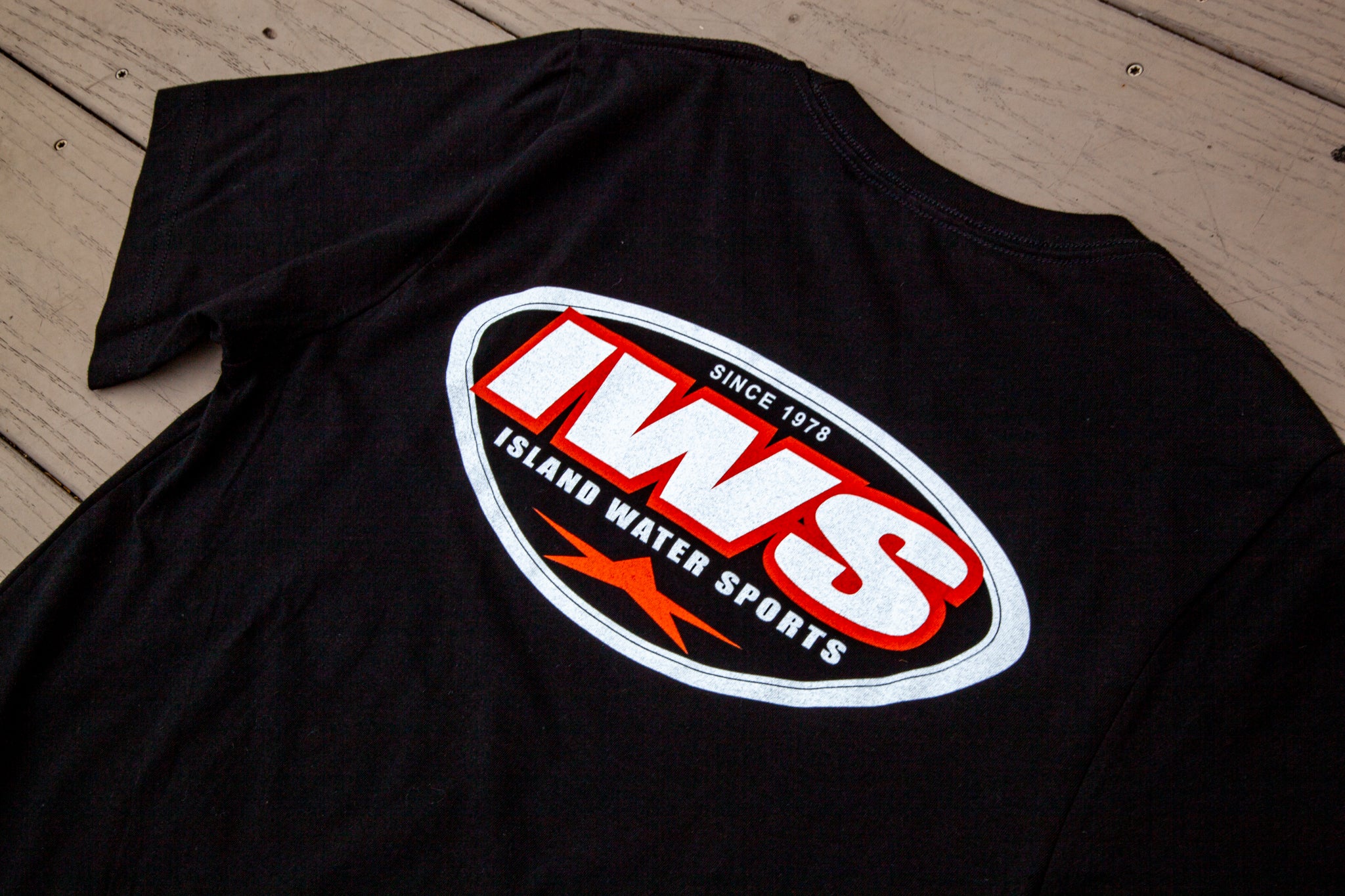 Island Water Sports 90s Star Short Sleeve Tee Black-white-red XXL