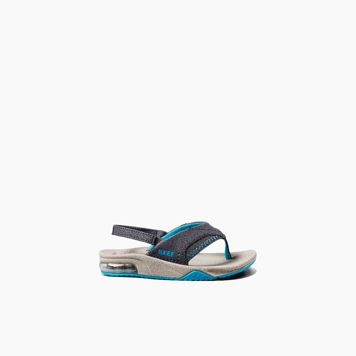 Reef Little Fanning Boys Sandal Grey-Aqua-Oak 7 C