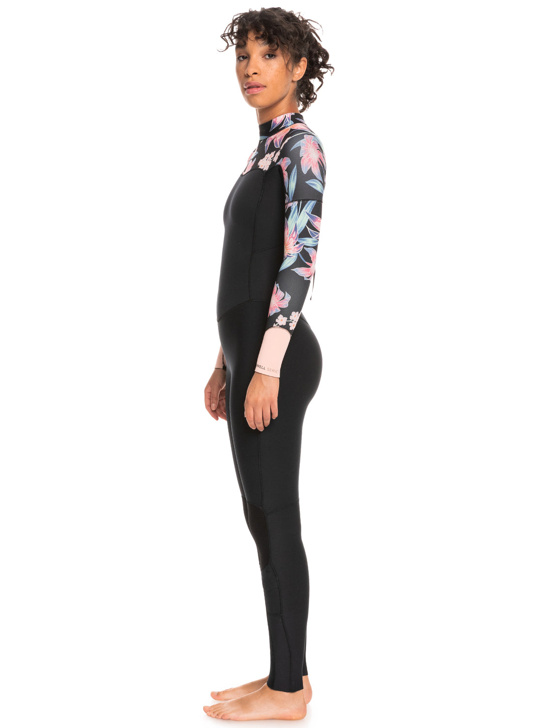 Roxy Swell Series 3/2mm GBS Back Zip Womens Fullsuit KVJ6-Anthracite-Paradise 2