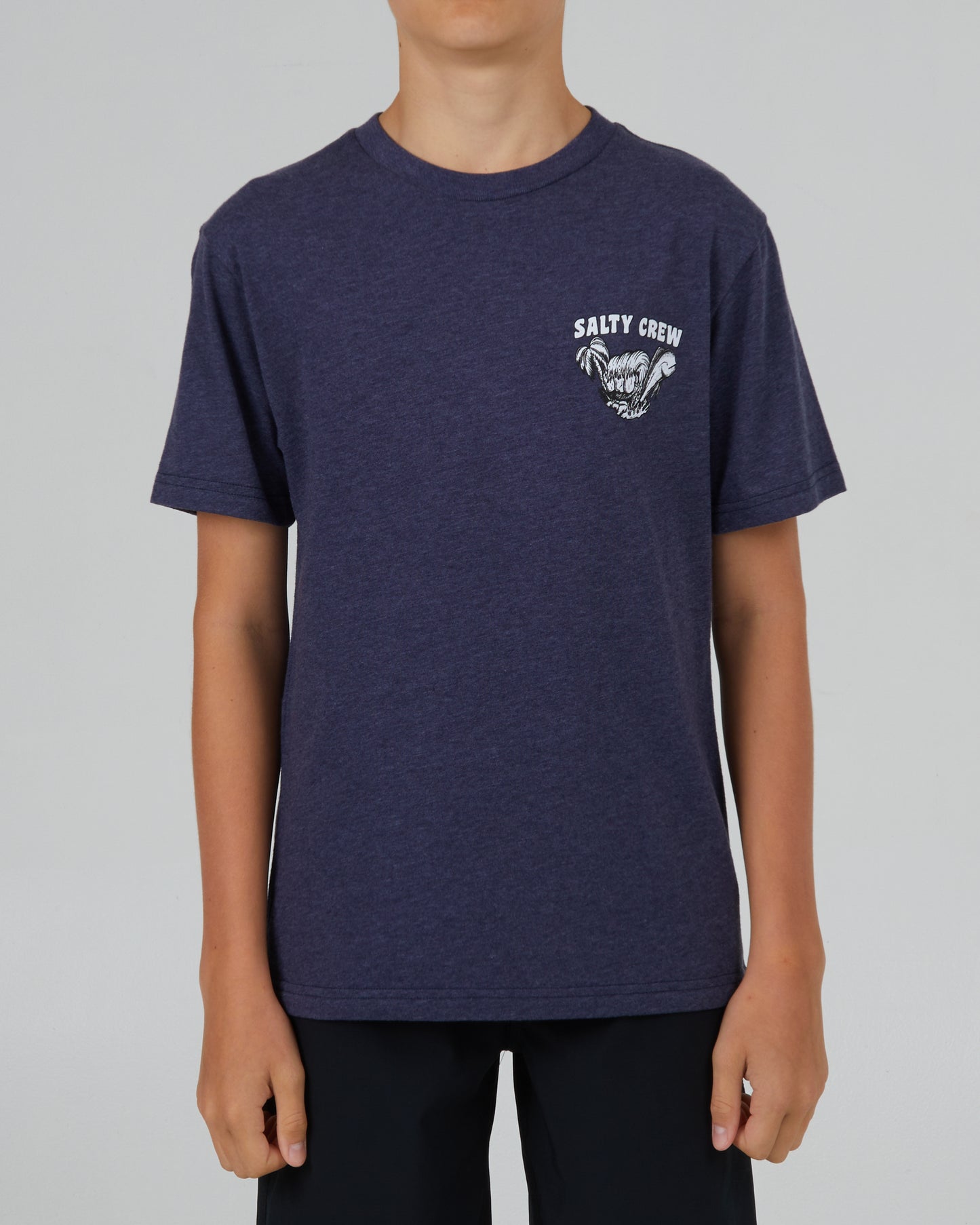 Salty Crew Shaka Boys SS Tee NavyHeather M
